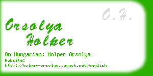 orsolya holper business card